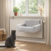 belviona Katzen-Hängematte für Heizkörper, Schlafplatz für Katzen bis 8 kg, hellgrau, kuscheliges Textil, Katzen-Heizkörperliege mit waschbarem Bezug Bild 2