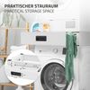 ML-DESIGN Waschmaschinenuntergestell Waschmaschinenzubehör Untergestell Unterbausockel Podest für Trockner, Waschmaschinen Zwischenbausatz mit Schublade 60,5x54x15cm Stahl Weiß Bild 2
