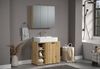 trendteam smart living - Waschbeckenunterschrank Unterschrank auf Rollen - Badezimmer - PureBliss - Aufbaumaß (BxHxT) 80 x 64 x 42 cm - Farbe Evoke Eiche mit schwarzen Rillen - 233730142 Bild 3