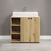 trendteam smart living - Waschbeckenunterschrank Unterschrank auf Rollen - Badezimmer - PureBliss - Aufbaumaß (BxHxT) 80 x 64 x 42 cm - Farbe Evoke Eiche mit schwarzen Rillen - 233730142 Bild 2