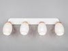LED Deckenstrahler Weiß 4-flammig mit Stanzmuster, Breite 74cm Bild 4