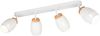 LED Deckenstrahler Weiß 4-flammig mit Stanzmuster, Breite 74cm Bild 2
