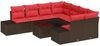 vidaXL Sofa Set mit Kissen 9 pcs Braun Poly Rattan 3347004 Bild 2