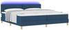 vidaXL LED Boxspringbett mit LED-Lichtleisten Blau 200 x 200 cm Stoff 3342547 Bild 3