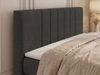 Boxspringbett INERO KING DUO mit Stauraum, Doppelbett 180x200, Bett mit Multipocket-Matratze H3 und Topper T25, modernes Boxspringbett, hohe Kopfteil - Dunkelgrau Stukture Bild 5