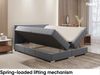 MEBLINI Boxspringbett PIAF 140x200 cm mit Bettkasten - H3P/Grau Samt Polsterbett - Doppelbett mit Topper & Taschenfederkern-Matratze Bild 4