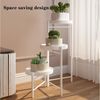 GarveeMore Blumenständer Neu Metall-Pflanzenständer Zusammenklappbares mehrstufiges Blumenregal, Kleine Topfpflanzen-Treppe Display-Regal Mit abnehmbaren Tabletts Bild 3