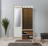 Dmora Eingangsmöbel Sugilite, Moderner Eingang, Wandgarderobe, Multifunktions-Aufbewahrungskonsole, 100x36h190 cm, Eiche Bild 4