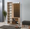 Dmora Eingangsmöbel Sugilite, Moderner Eingang, Wandgarderobe, Multifunktions-Aufbewahrungskonsole, 100x36h190 cm, Eiche Bild 5