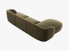 Micadoni Ecksofa Miley 4-Sitzer Links Samt Bluvel Grün Bild 3