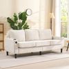 3-Sitzer-Sofa mit zwei Getränkehaltern,USB- und Typ-C-Anschlüssen, Beige Bild 5