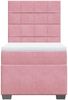 vidaXL Boxspringbett mit Matratze Rosa 90x190 cm Samt 3290791 Bild 4