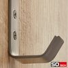 SO-TECH® Kleiderhaken doppelter Wandhaken, Edelstahl, 142 x 20 x 45 mm, (5-St), großer Jackenhaken mit abgerundeten Kanten echt Edelstahl Bild 3