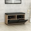 Schuhbank Brande mit 4 Ablagefächer 42 x 80 x 35 cm Schwarz [en. casa] Bild 3