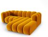 Micadoni Modulares Ecksofa Lupine 3-Sitzer Rechts Samtstoff Salvador Gelb Bild 3