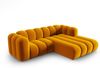 Micadoni Modulares Ecksofa Lupine 3-Sitzer Rechts Samtstoff Salvador Gelb Bild 2