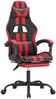 vidaXL Gaming-Stuhl mit Fußstütze Schwarz und Rot Kunstleder, Drehbar [3143831] Bild 2