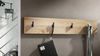 Vladon Garderobenpaneel Linea (Wandgarderobe, mit 4 Kleiderhaken), Eiche Natur (72 x 14,5 x 3,5 cm) Bild 2
