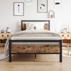 MODFU Metallbett mit Lattenrost, Stahlrahmen in Schwarz matt und MDF in Walnussoptik, 90x200 cm Bild 5
