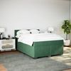 vidaXL Boxspringbett mit Matratze Dunkelgrün 140x200 cm Samt 3286345 Bild 3