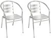 2 Stück stabile Aluminuim Bistrostühle Gartenstuhl stapelbar Bild 2