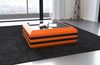 Leder Couchtisch Ravenna – Ausziehbar & Elegant - Echtleder - Orange-Schwarz Bild 4