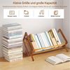BlingBin Bücherregal Schreibtisch-Bücherregal, Organizer, Aufbewahrungsregal, 1er Set 1-tlg, Kippbares Holz Bücherregal, Tischständer für CDs/Zeitschriften/Bücher Bild 2