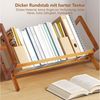 BlingBin Bücherregal Schreibtisch-Bücherregal, Organizer, Aufbewahrungsregal, 1er Set 1-tlg, Kippbares Holz Bücherregal, Tischständer für CDs/Zeitschriften/Bücher Bild 4