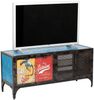 TV-Board LOGAM-GASOLINE ca. L120cm recyceltes Metall Schrank Kommode Vintage Bild 3