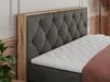 Boxspringbett VENETO KING, Doppelbett mit Multipocket-Matratze, Polsterbett mit Kopfstütze - 140 x 200 cm - Dunkelgrau Velvet - H3 Bild 3