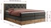 Boxspringbett VENETO KING, Doppelbett mit Multipocket-Matratze, Polsterbett mit Kopfstütze - 140 x 200 cm - Dunkelgrau Velvet - H3 Bild 5
