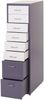 Rollcontainer Boston T851, Schubladenschrank Stahlschrank, 110x28x41cm 8 Schubladen ~ dunkelgrau weiß-dunkelgrau Bild 5