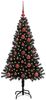 vidaXL Weihnachtsbaum mit 150 LEDs mit Ständer Schwarz 120 cm PVC 3396456 Bild 3