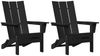 vidaXL Gartenstuhl 2 pcs Schwarz 80,5 x 74,5 x 92 cm Polyethylen 3335820 Bild 2