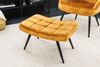 riess-ambiente Fußhocker SCANDINAVIA senfgelb / schwarz (Einzelartikel, 1 St), Wohnzimmer · Samt · Metall · Scandinavian Design Bild 3