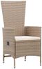 vidaXL 7-tlg. Garten-Essgruppe mit Auflagen Beige 3099465 Bild 5