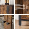 Vasagle Sideboard, Holzspanplatte vintagebraun-schwarz, 75 x 110 x 33 cm Bild 3