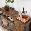 Vasagle Sideboard, Holzspanplatte vintagebraun-schwarz, 75 x 110 x 33 cm Bild 4