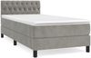 vidaXL Boxspringbett mit Matratze Hellgrau 90x190 cm Samt 3141455 Bild 2