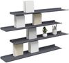 vidaXL Schwebendes Regal 4 pcs Anthrazit 100 x 18 x 2,5 cm Stahl 8004049 Bild 3