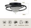 ZMH LED Deckenleuchte Warmweiß Flach Rund Wohnzimmerlampe Schwarz Modern FlurlampeAugenschutz, LED fest integriert, Warmweiß Bild 3