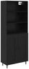 vidaXL Highboard Schwarz Eichen-Optik 69,5 x 34 x 180 cm 3416230 Bild 2