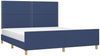 vidaXL Polsterbett mit Kopfteil Stoff Blau 180x200 cm Bild 3