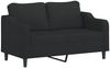 vidaXL 2-Sitzer-Sofa mit Zierkissen Schwarz 140 cm Stoff 3200849 Bild 4