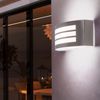 RGB LED Wandleuchte, Edelstahl, Kunststoff weiß, B 25 cm Bild 3