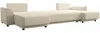 Vente-unique - NESSARO Sofa SamtStoff Beige - B 149 cm x H 80 cm x L 311 cm Bild 4