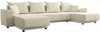 Vente-unique - NESSARO Sofa SamtStoff Beige - B 149 cm x H 80 cm x L 311 cm Bild 3