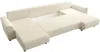 Vente-unique - NESSARO Sofa SamtStoff Beige - B 149 cm x H 80 cm x L 311 cm Bild 5