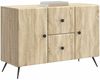 vidaXL Sideboard Sonoma-Eiche 89 x 34,5 x 60 cm Holzwerkstoff 895577 Bild 2