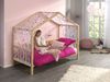 Hausbett mit Textilhimmel Kapua 210x97x170 Massivholz Natur Bild 3